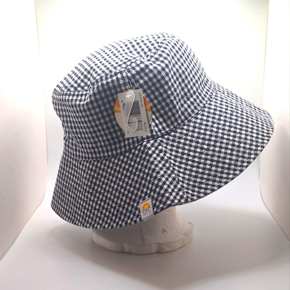 C&C California Monochrome Gingham Bucket Hat Plaid Checkered